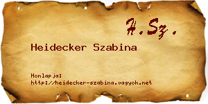 Heidecker Szabina névjegykártya