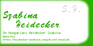 szabina heidecker business card